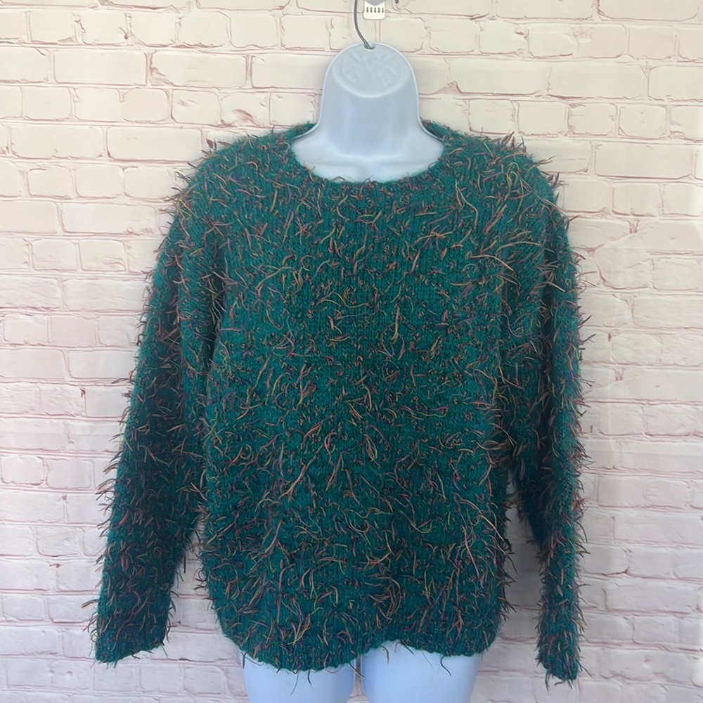80’s PASTA mohair fuzzy crew neck sweater size medium